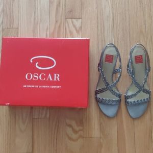 Oscar Gunmetal Strappy Sandals